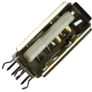 Conector USB Fêmea 90° com Trava Vertical