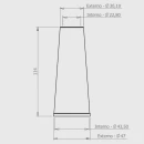 Cono de Hilo de 113mm para Bobinar Hilo en Máquina de Coser