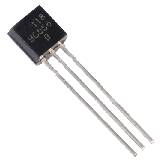 Transistor BC556 - Transistor de silício PNP de baixo ruído e alta corrente