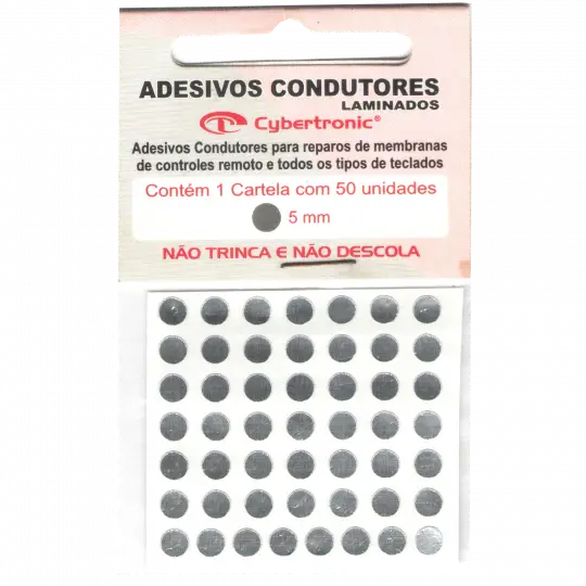 Adesivo Condutor Metalizado Cybertronic 5mm - Kit com 50 unidades