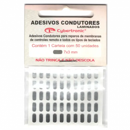 Adhesivo Conductor Metálico Cibernético 7x3mm - 50 Unidades