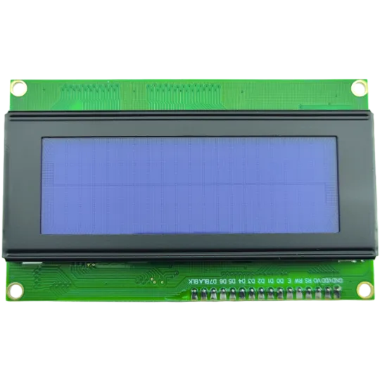 Pantalla LCD 20x4 con retroiluminación azul y soldadura I2C