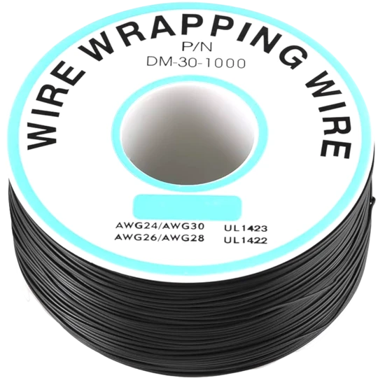 Fio Wire Wrap 30Awg Rolo 250 Metros - Preto