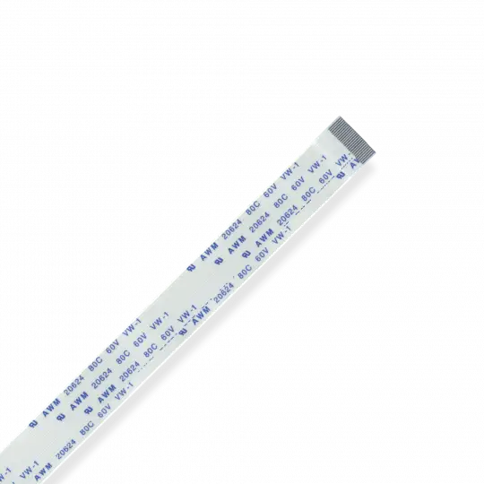 Flat Cable 24 Vias 12Cm 0.50Mm - 24C/12P - 24 Vias, 12 Centímetros de comprimento, Passo de 0.50mm