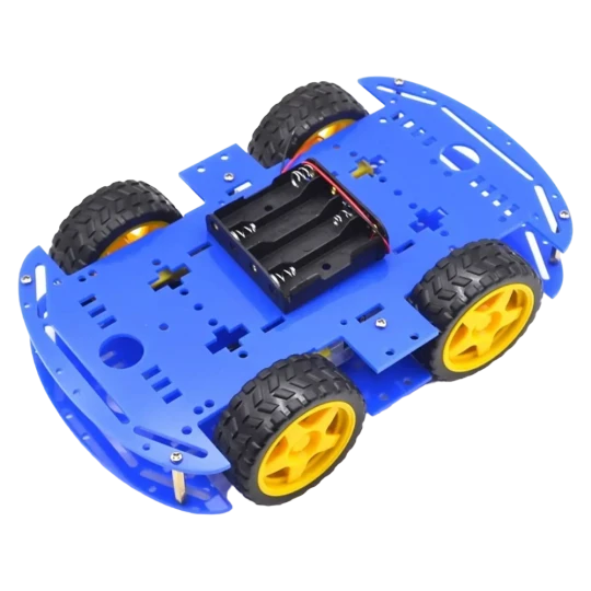 Kit Chassi 4WD com 4 Rodas - Azul