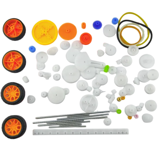 82-Piece Gear Set, Wheels, Pulleys, and Belts Kit - A1075