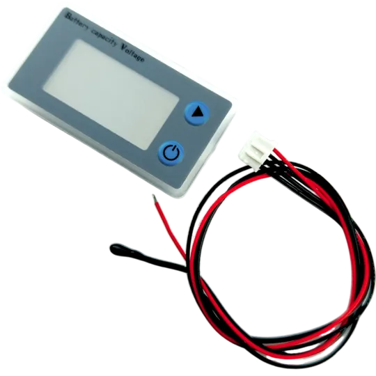 Voltage Meter Module 10-100Vdc with Battery Level and Temperature Display