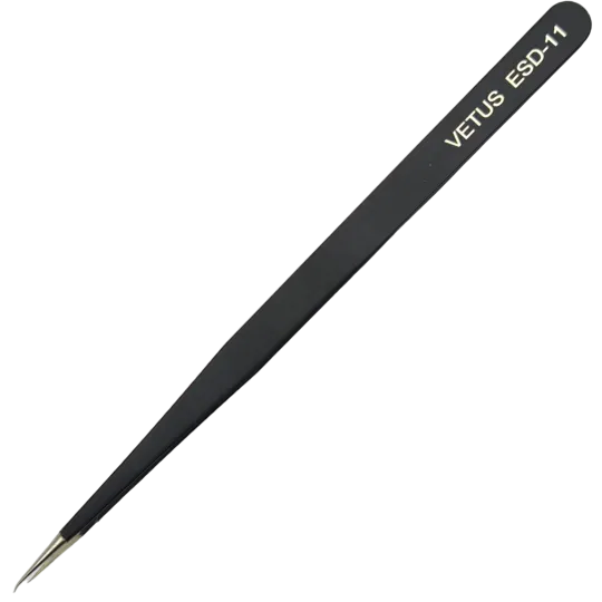 Vetus ESD-11 Anti-Static Straight Tweezers (140mm)