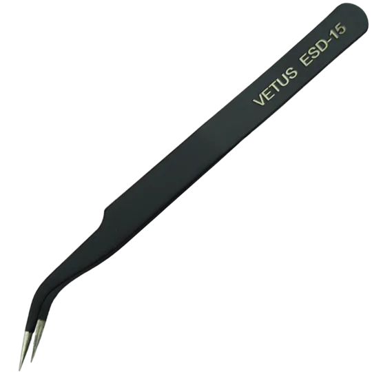 Vetus ESD-15 Curved 116mm Anti-Static Tweezers